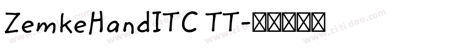 ZemkeHandITC TT字体转换
